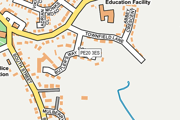 PE20 3ES map - OS OpenMap – Local (Ordnance Survey)