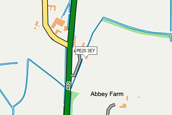 PE20 3EY map - OS OpenMap – Local (Ordnance Survey)