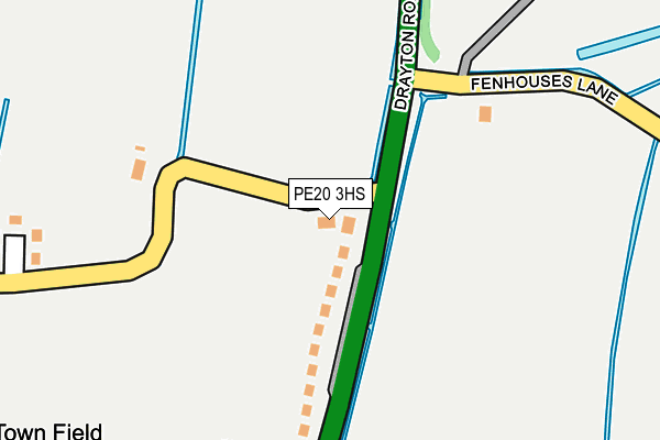 PE20 3HS map - OS OpenMap – Local (Ordnance Survey)