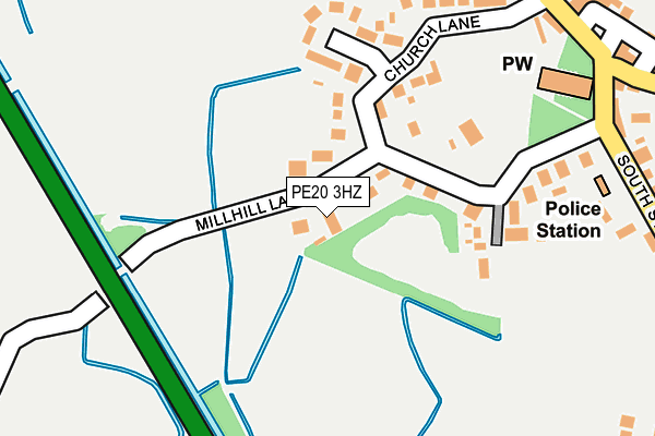 PE20 3HZ map - OS OpenMap – Local (Ordnance Survey)