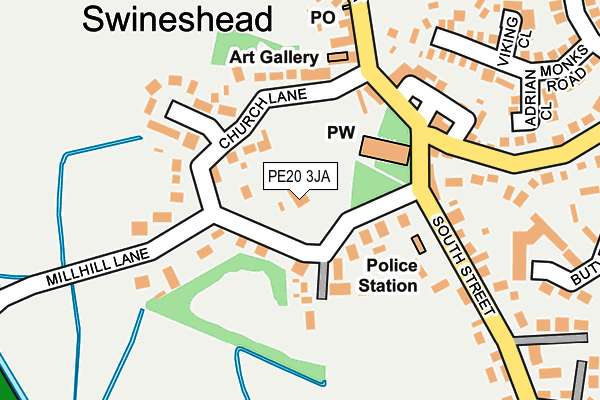 PE20 3JA map - OS OpenMap – Local (Ordnance Survey)