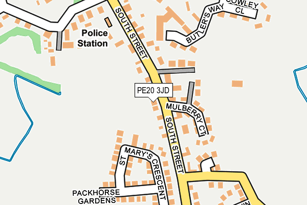PE20 3JD map - OS OpenMap – Local (Ordnance Survey)