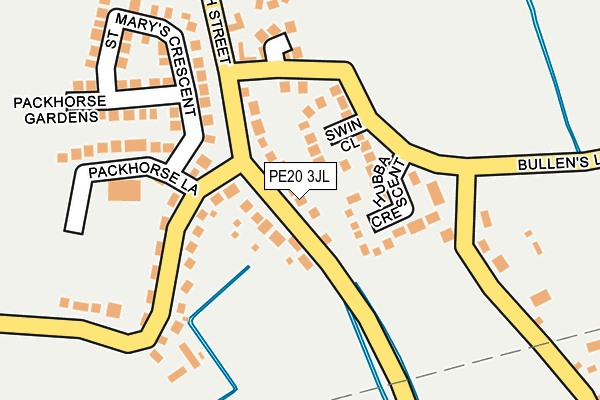 PE20 3JL map - OS OpenMap – Local (Ordnance Survey)