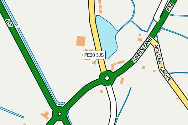 PE20 3JS map - OS OpenMap – Local (Ordnance Survey)