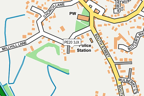 PE20 3JX map - OS OpenMap – Local (Ordnance Survey)