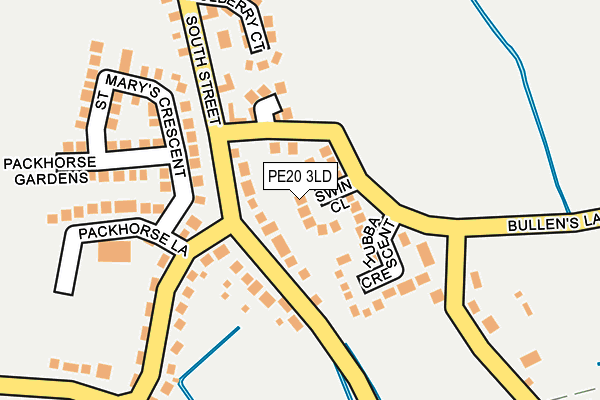 PE20 3LD map - OS OpenMap – Local (Ordnance Survey)