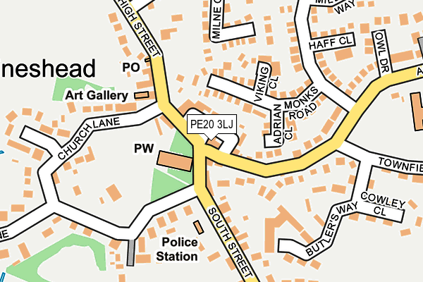 PE20 3LJ map - OS OpenMap – Local (Ordnance Survey)