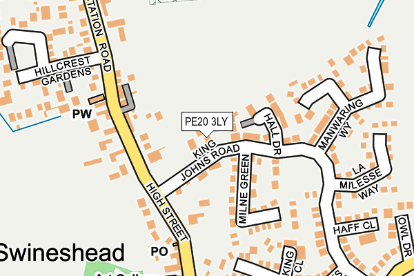 PE20 3LY map - OS OpenMap – Local (Ordnance Survey)