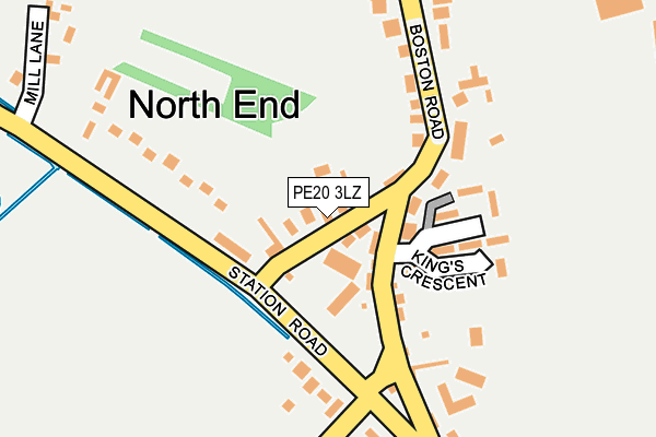 PE20 3LZ map - OS OpenMap – Local (Ordnance Survey)