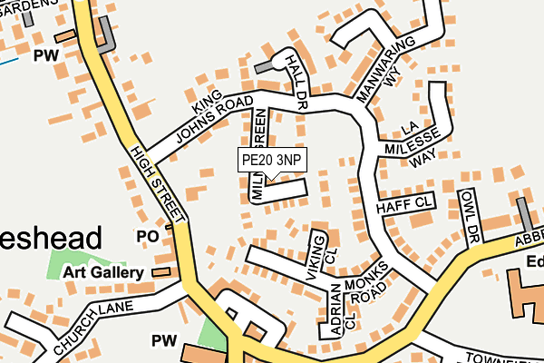 PE20 3NP map - OS OpenMap – Local (Ordnance Survey)