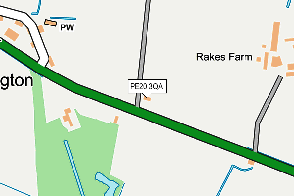 PE20 3QA map - OS OpenMap – Local (Ordnance Survey)