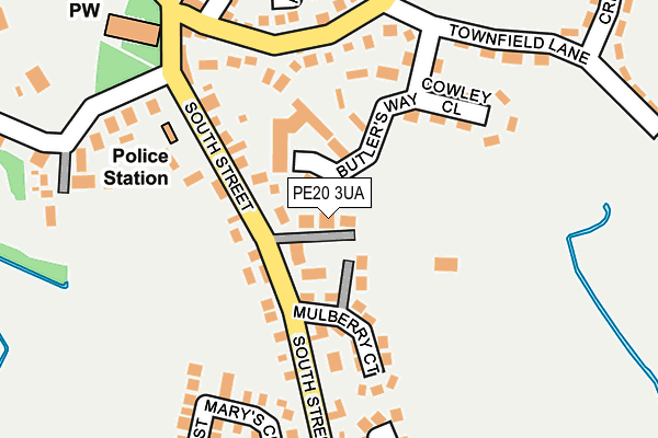 PE20 3UA map - OS OpenMap – Local (Ordnance Survey)
