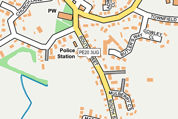 PE20 3UG map - OS OpenMap – Local (Ordnance Survey)