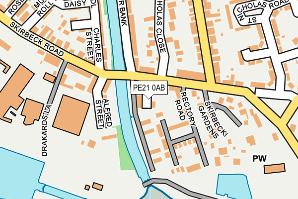 PE21 0AB map - OS OpenMap – Local (Ordnance Survey)