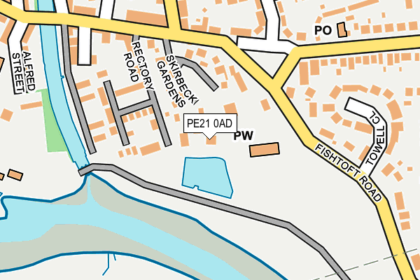PE21 0AD map - OS OpenMap – Local (Ordnance Survey)