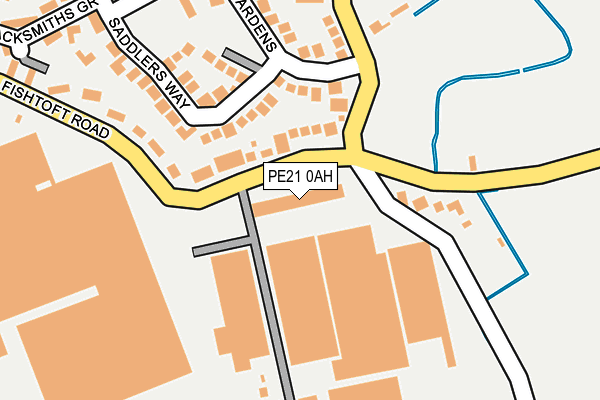 PE21 0AH map - OS OpenMap – Local (Ordnance Survey)