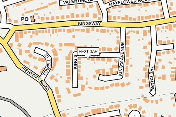 PE21 0AP map - OS OpenMap – Local (Ordnance Survey)