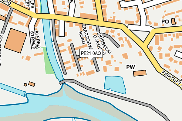 PE21 0AQ map - OS OpenMap – Local (Ordnance Survey)