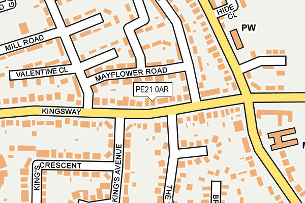 PE21 0AR map - OS OpenMap – Local (Ordnance Survey)