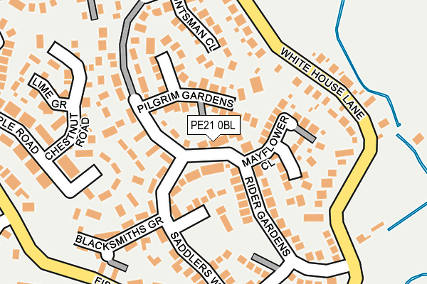 PE21 0BL map - OS OpenMap – Local (Ordnance Survey)