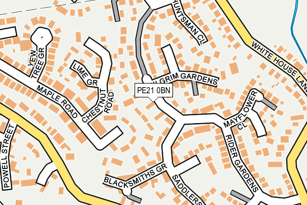 PE21 0BN map - OS OpenMap – Local (Ordnance Survey)