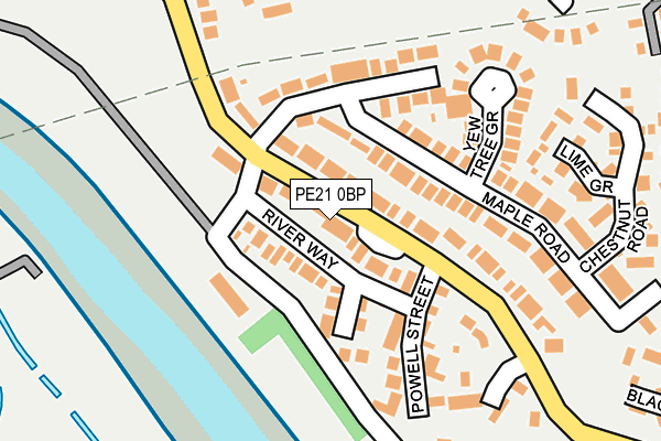 PE21 0BP map - OS OpenMap – Local (Ordnance Survey)