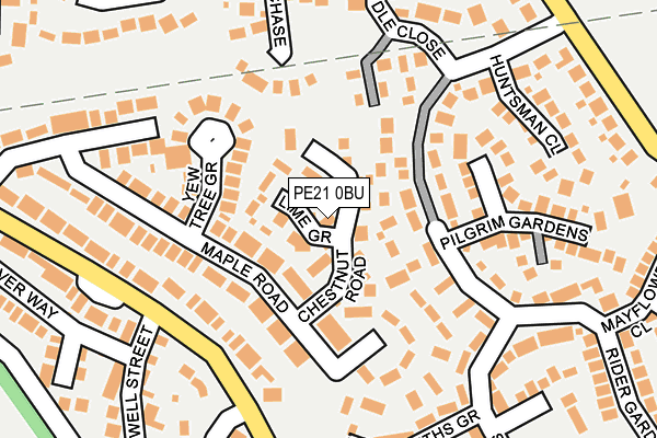 PE21 0BU map - OS OpenMap – Local (Ordnance Survey)