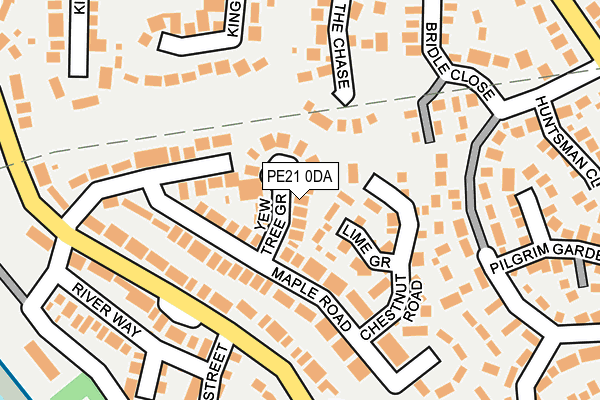 PE21 0DA map - OS OpenMap – Local (Ordnance Survey)