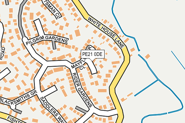 PE21 0DE map - OS OpenMap – Local (Ordnance Survey)