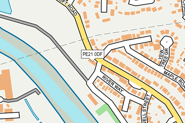 PE21 0DF map - OS OpenMap – Local (Ordnance Survey)