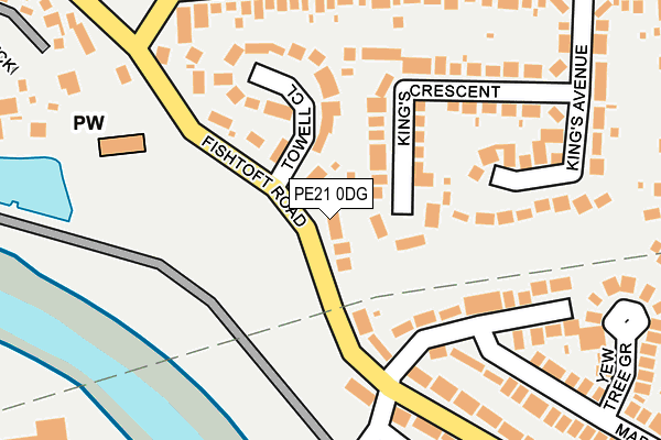 PE21 0DG map - OS OpenMap – Local (Ordnance Survey)