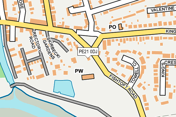 PE21 0DJ map - OS OpenMap – Local (Ordnance Survey)