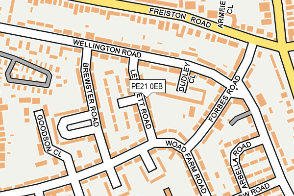 PE21 0EB map - OS OpenMap – Local (Ordnance Survey)