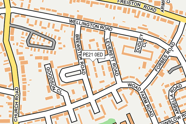 PE21 0ED map - OS OpenMap – Local (Ordnance Survey)