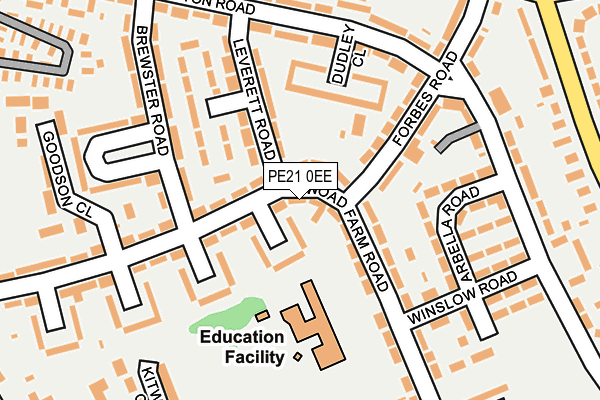 PE21 0EE map - OS OpenMap – Local (Ordnance Survey)