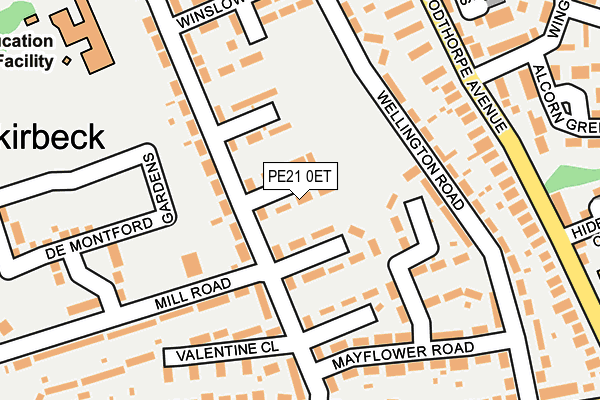 PE21 0ET map - OS OpenMap – Local (Ordnance Survey)