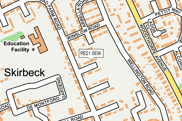 PE21 0EW map - OS OpenMap – Local (Ordnance Survey)