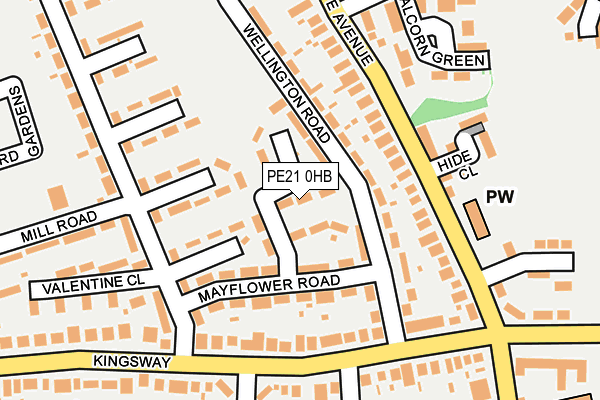 PE21 0HB map - OS OpenMap – Local (Ordnance Survey)
