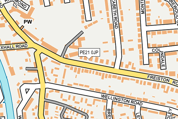 PE21 0JP map - OS OpenMap – Local (Ordnance Survey)