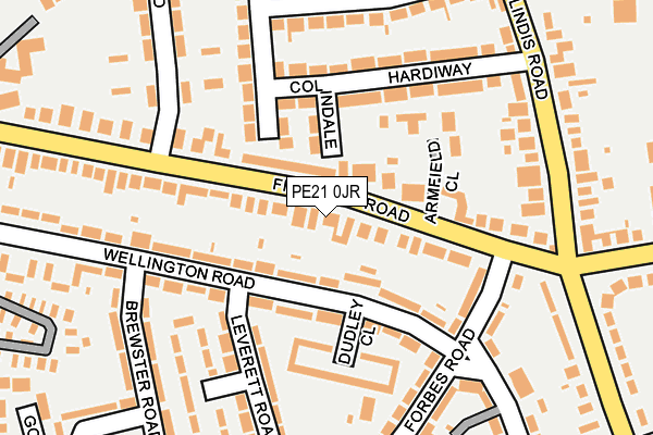 PE21 0JR map - OS OpenMap – Local (Ordnance Survey)