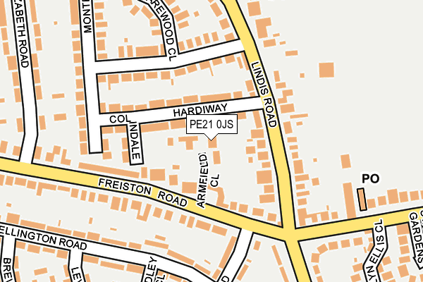 PE21 0JS map - OS OpenMap – Local (Ordnance Survey)