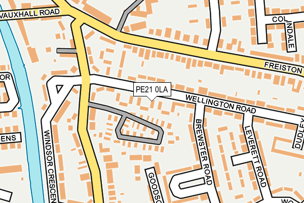 PE21 0LA map - OS OpenMap – Local (Ordnance Survey)