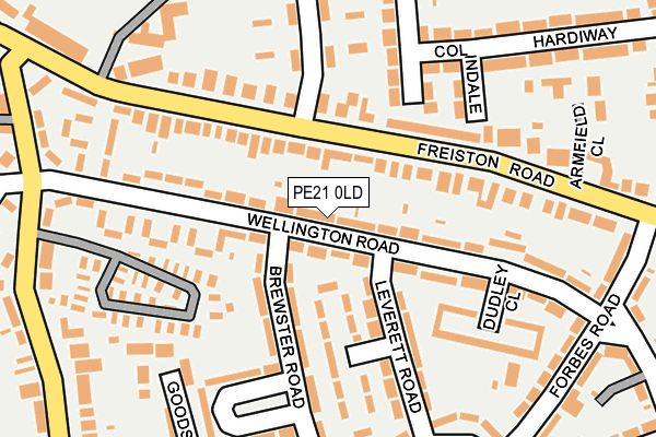 PE21 0LD map - OS OpenMap – Local (Ordnance Survey)