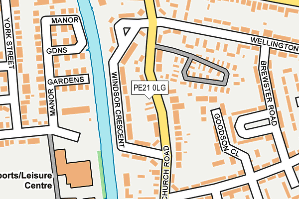 PE21 0LG map - OS OpenMap – Local (Ordnance Survey)