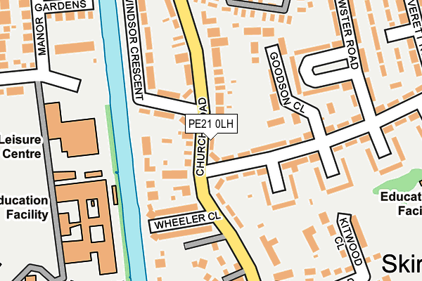 PE21 0LH map - OS OpenMap – Local (Ordnance Survey)