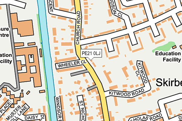 PE21 0LJ map - OS OpenMap – Local (Ordnance Survey)