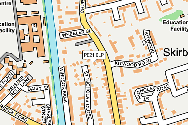 PE21 0LP map - OS OpenMap – Local (Ordnance Survey)