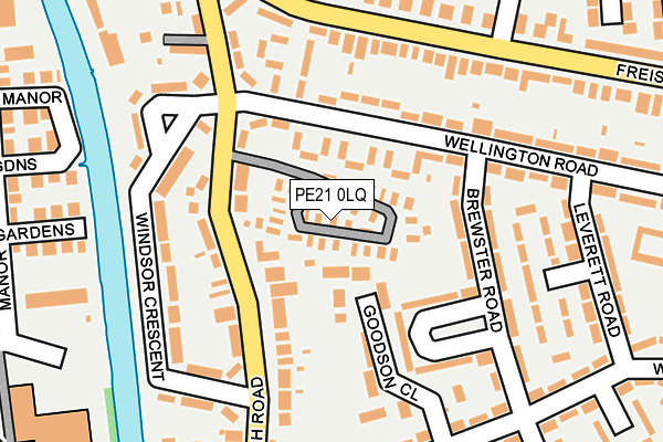 PE21 0LQ map - OS OpenMap – Local (Ordnance Survey)