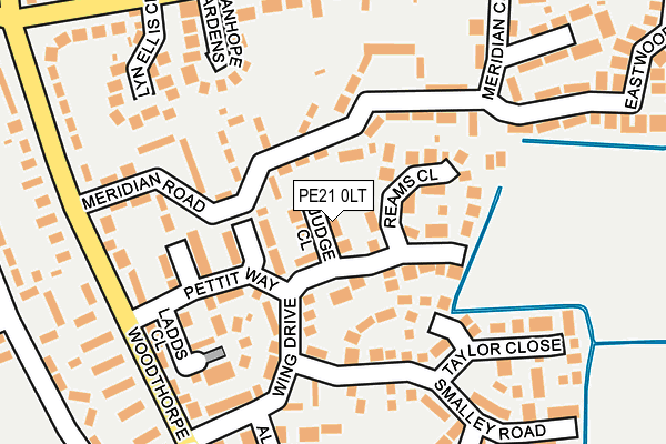 PE21 0LT map - OS OpenMap – Local (Ordnance Survey)