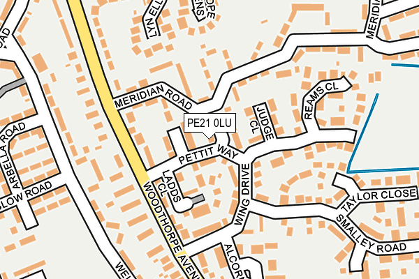 PE21 0LU map - OS OpenMap – Local (Ordnance Survey)